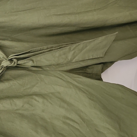 New York & Company Olive Wide Leg Side-Slit Pants - Picture 4 of 12